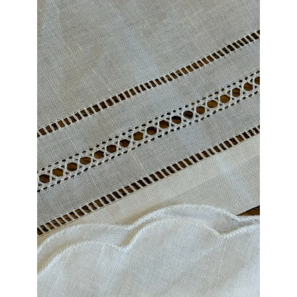 Set of 4 Linen Beige Mini Placemats 8